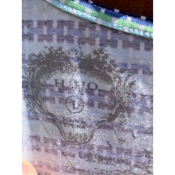 Hiho Womens Geometric Striped Scoop Short Sleeve Shift Dress Blue Large NWOT - Picture 5 of 6